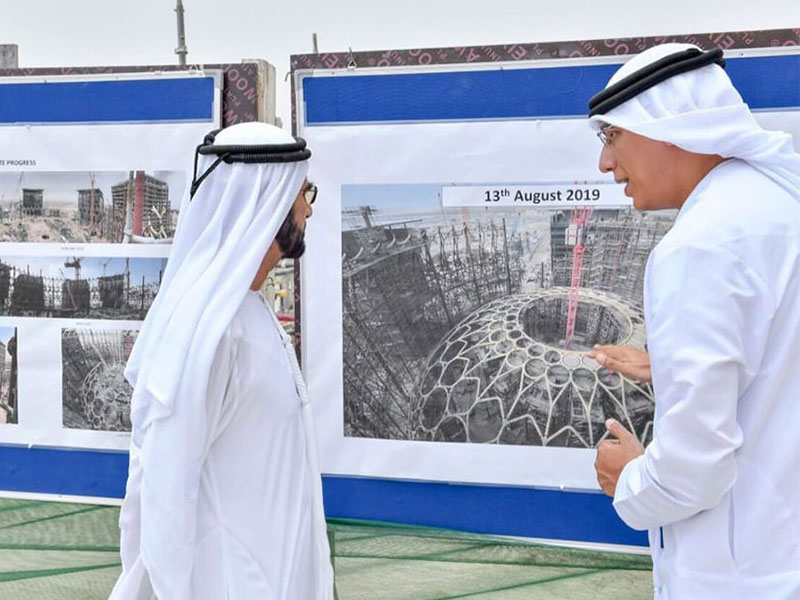 شاهد الشيخ محمد بن راشد خلال تفقده مشاريع البنية التحتية لـ إكسبو 2020 دبي